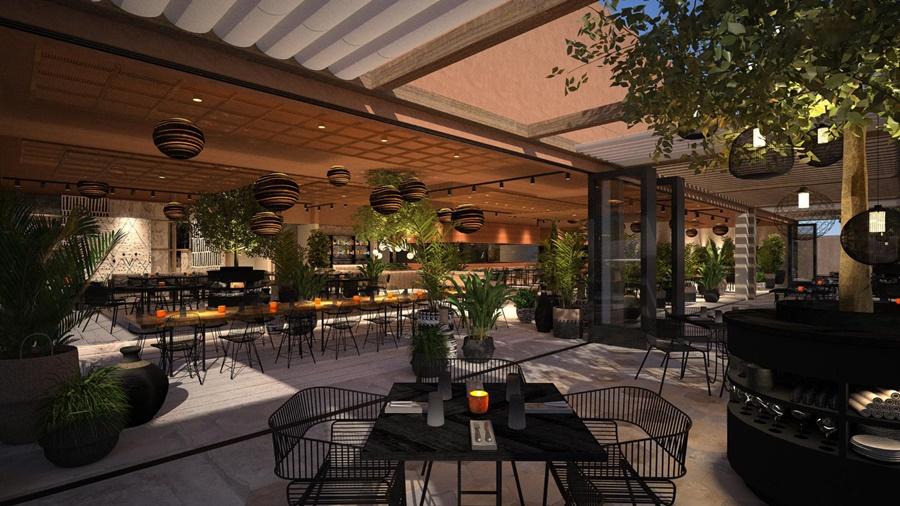 דובאי Al Jaddaf Rotana Suite Hotel מראה חיצוני תמונה The interior of the restaurant